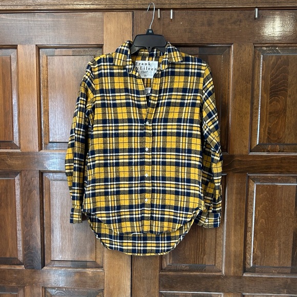 Frank & Eileen Tops - Frank & Eileen Plaid Flannel Button Down Shirt Women Size XS Yellow